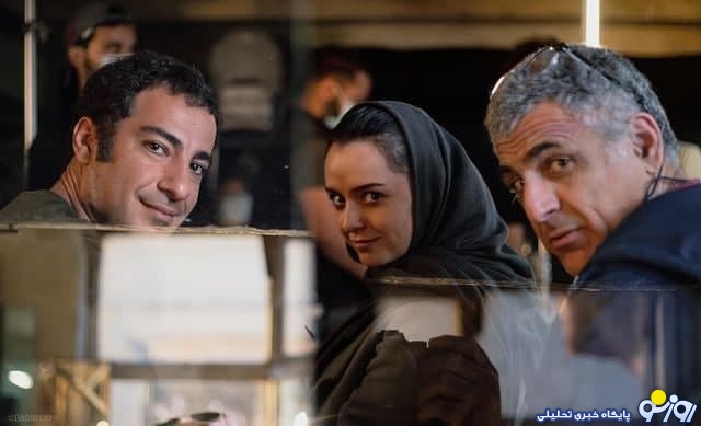 ترانه علیدوستی به همراه نوید محمدزاده در پشت صحنه/عکس