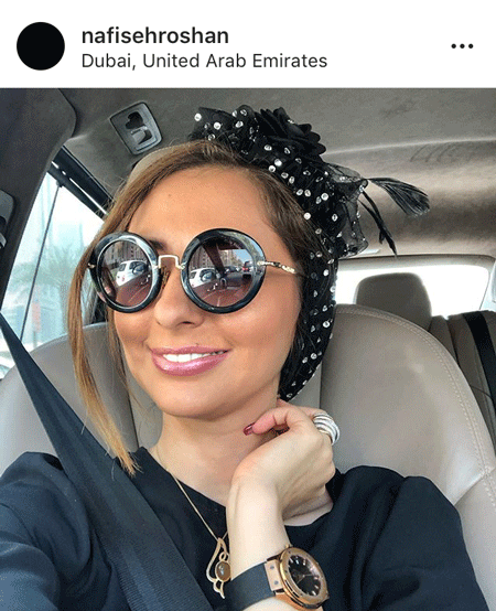 بد حجابی نفیسه روشن در تفریح لوکس دبی/عکس بد حجابی نفیسه روشن در تفریح لوکس دبی/عکس