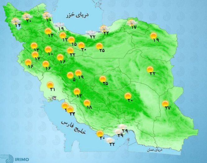 وضعیت آب و هوا، امروز ۲۱ خرداد ۱۴۰۱ / پیشبینی خیزش گرد و خاک در شمال غرب و جنوب شرقی کشور وضعیت آب و هوا، امروز ۲۱ خرداد ۱۴۰۱ / پیشبینی خیزش گرد و خاک در شمال غرب و جنوب شرقی کشور
