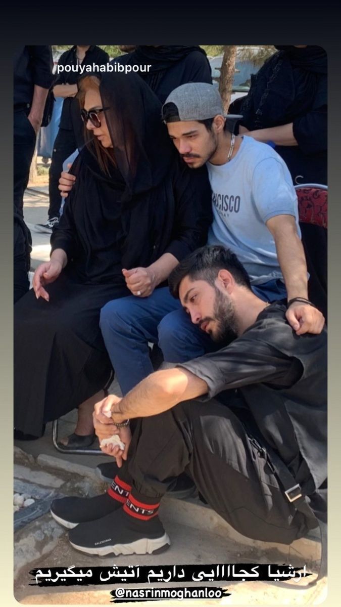 حال بد نسرین مقانلو بر سر مزار پسرش + عکس حال بد نسرین مقانلو بر سر مزار پسرش + عکس
