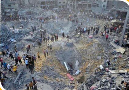 حضور و برقراری امنیت در ویرانههای غزه! حضور و برقراری امنیت در ویرانههای غزه!