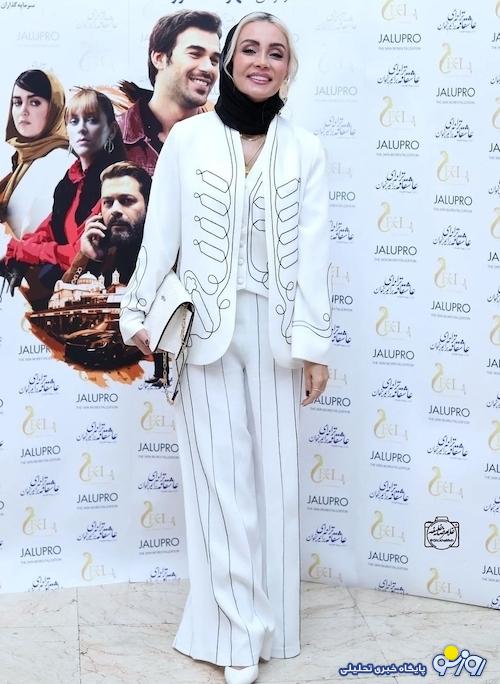 عکس/ استایل شوکه کننده حدیث فولادوند با لباس و کفش نامزدی در ملاعام