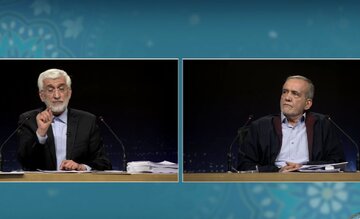 پزشکیان به جلیلی: یا نمی دانی برنامه چطور نوشته می شود یا آدمهایی که برنامه نوشتهاند، کپی پیست کردهاند /سیاست خارجی و مذاکرات خارجیتان قفل است پزشکیان به جلیلی: یا نمی دانی برنامه چطور نوشته می شود یا آدمهایی که برنامه نوشتهاند، کپی پیست کردهاند /سیاست خارجی و مذاکرات خارجیتان قفل است