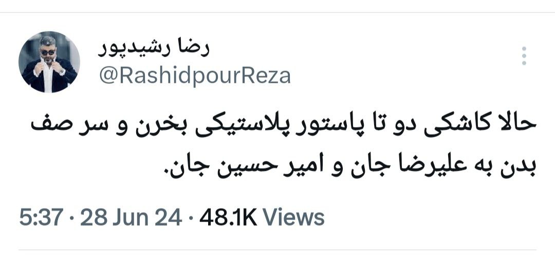 کنایه سنگین رشیدپور به زاکانی و قاضی‌زاده