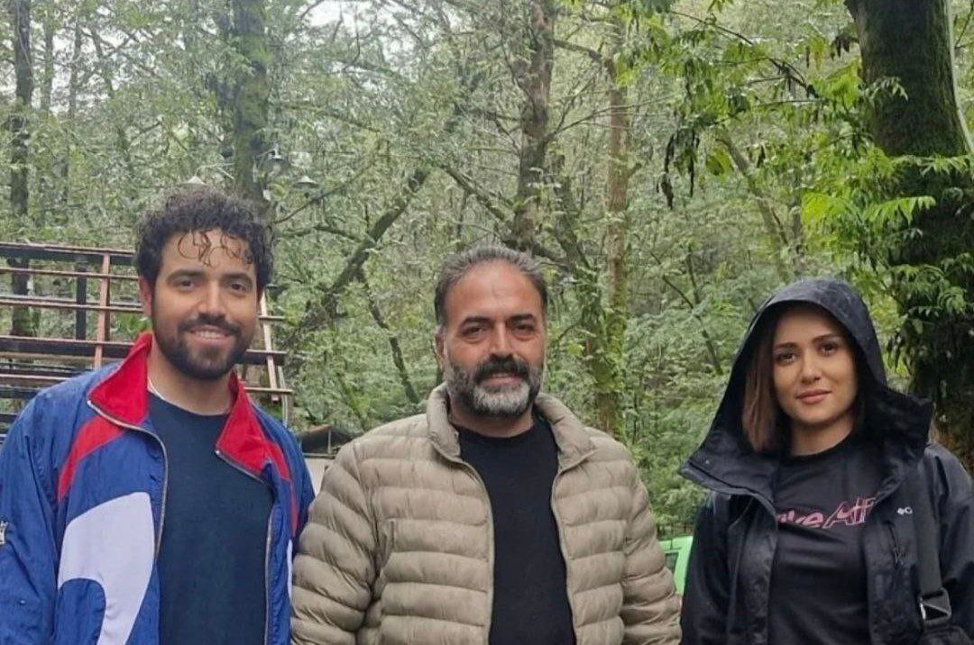 پریناز ایزدیار و شروین حاجیپور در پشتصحنه فیلم