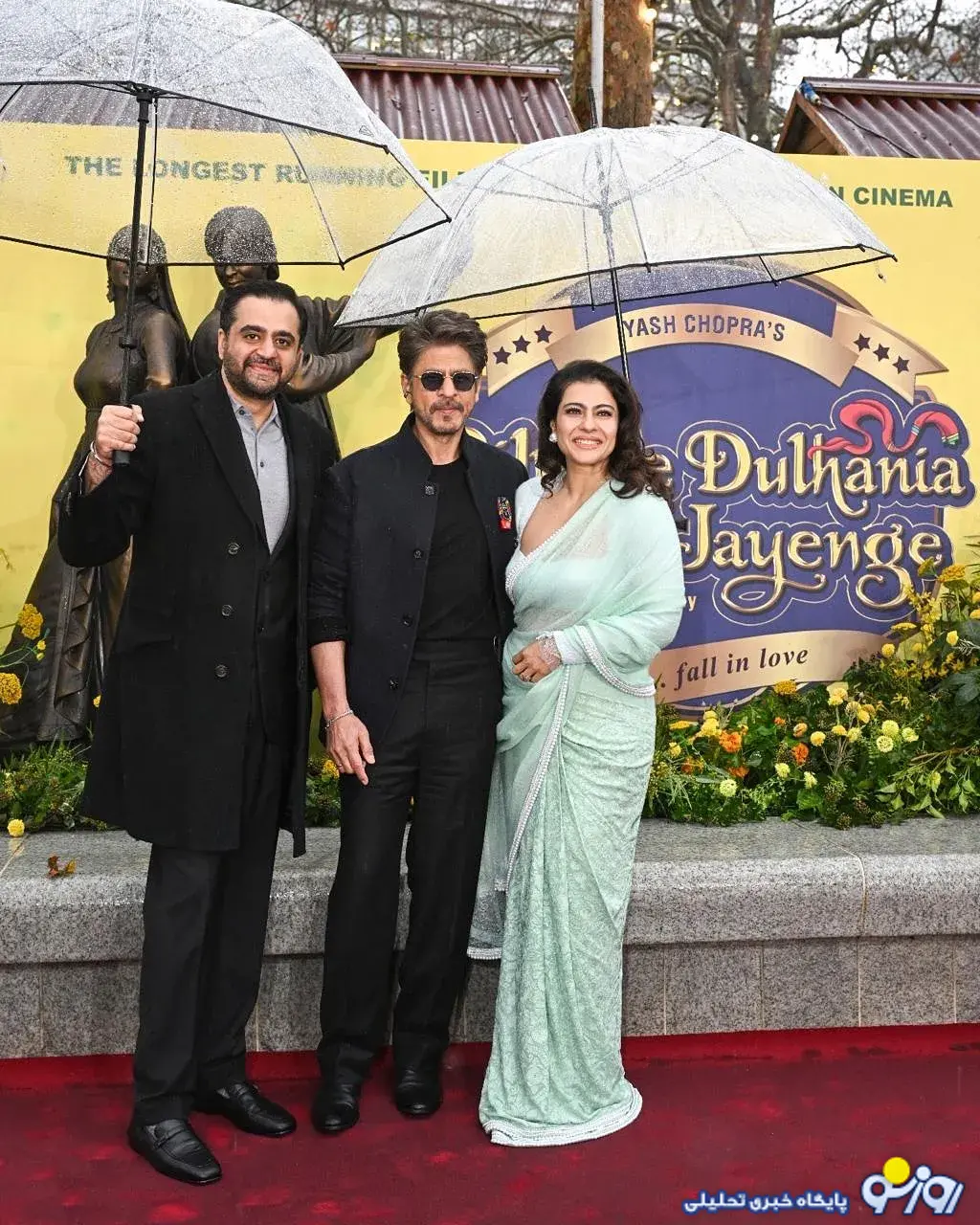 شاهرخ خان و کاجول، از مجسمه‌های خودشان در لندن رونمایی کردند