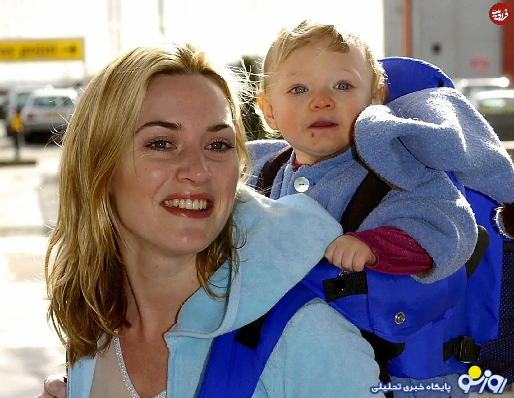 «رز فیلم تایتانیک» به همراه فرزندش